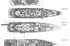 Yacht SYCARA V - The General Arrangement Plans